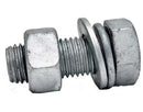 M8x25 Hot Dip Galvanized Nut, Bolt and Spring Washer (1Nut, 1Bolt,1Spring Washer, 1 Plan Washer) , PC-4000038