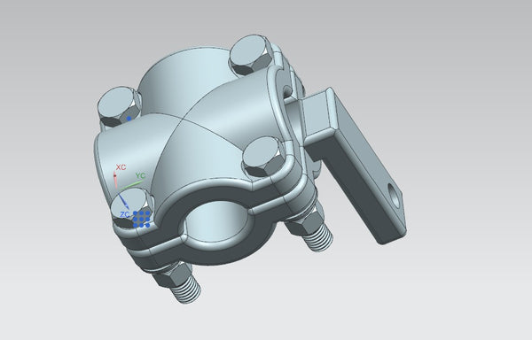 33KV TERMINAL CONNECTOR ON SURGE ARRESTOR TO SUIT SINGLE AL59 CONDUCTOR FOR SURGE ARRESTOR (1250A) with "L" plate