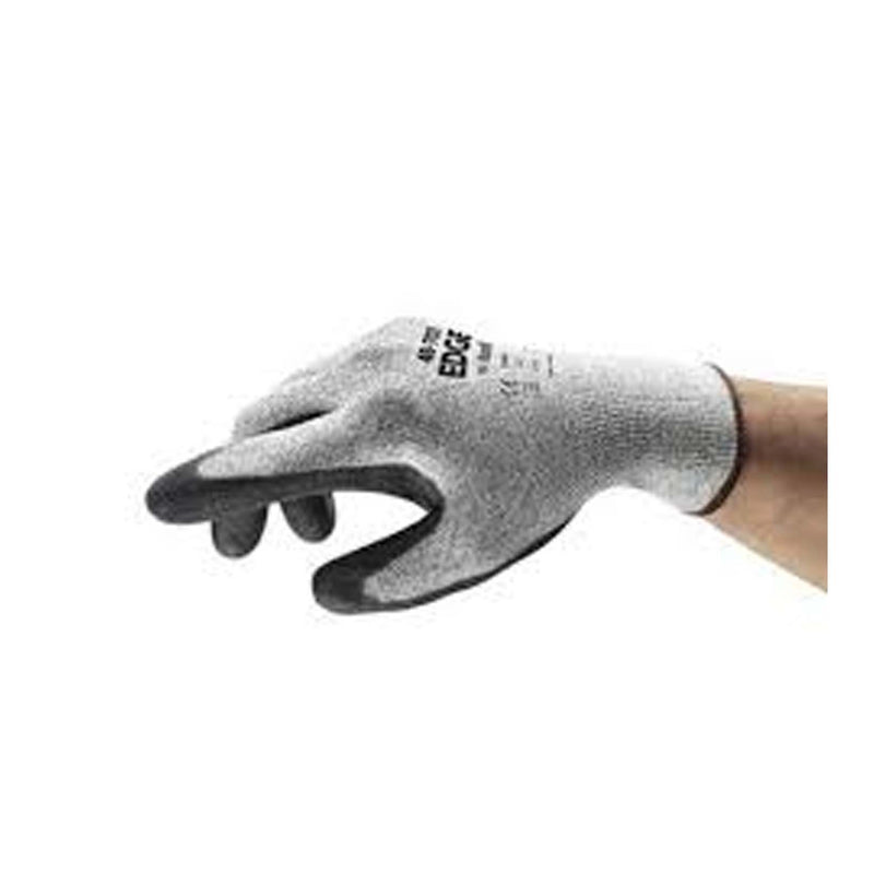 Grey & Black Polyurethane & Spandex Industrial Hand Gloves, Size: 9, 48-701,PC-17000004