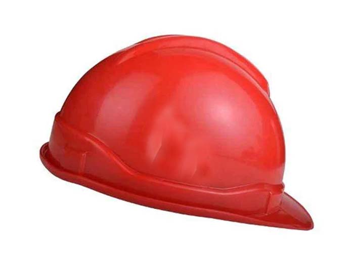 Red Polymer Nape Type Safety Helmet with Chin Strap, SH-701-R,PC-17000022