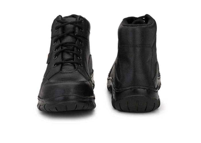 Kavacha S50 Pure Leather Steel Toe PVC Black Work Safety Shoes, Size: 6,PC-17000033