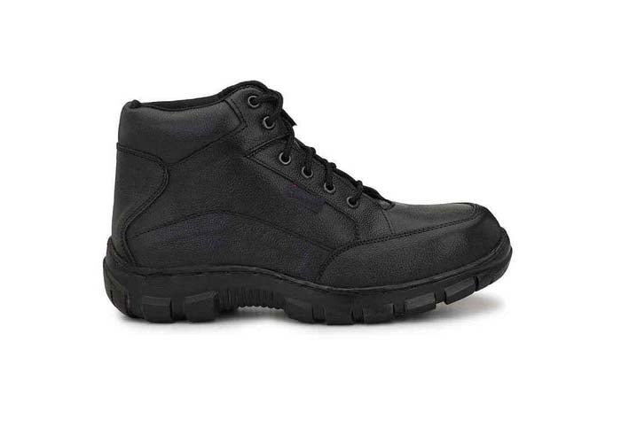 Kavacha S50 Pure Leather Steel Toe PVC Black Work Safety Shoes, Size: 6,PC-17000033