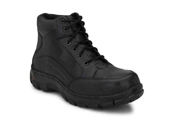 Kavacha S50 Pure Leather Steel Toe PVC Black Work Safety Shoes, Size: 6,PC-17000033