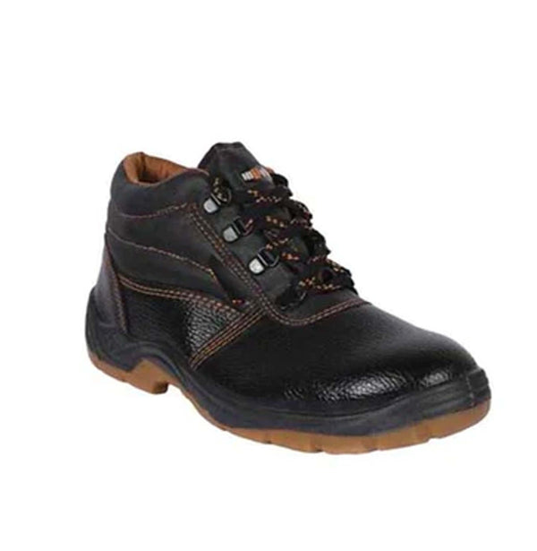 Workout High Ankle Steel Toe Black Work Safety Shoes, Size: 05,PC-17000034