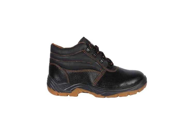 Workout High Ankle Steel Toe Black Work Safety Shoes, Size: 05,PC-17000034