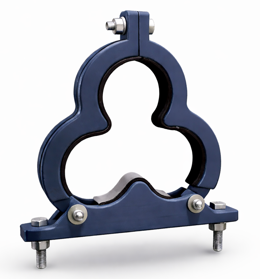 Trefoil Clamp - Polyamide/Nylon/FRP (Non Magnetic Body) with 5 sets of
