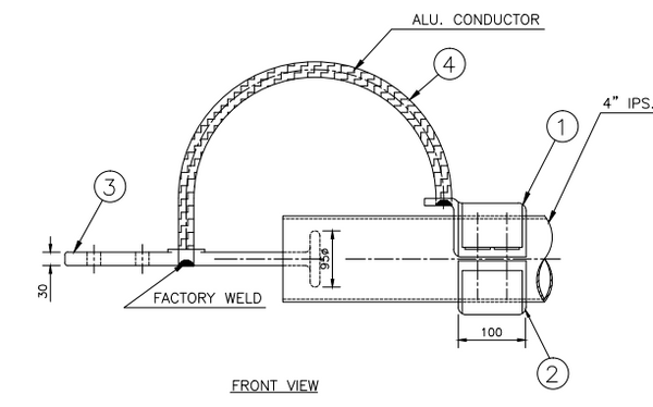 33 KV TERMINAL CONNECTOR FOR 36kV CIRCUIT BREAKER  TO SUIT  4" IPS Tube - EXPANSION TYPE (3150 AMP)