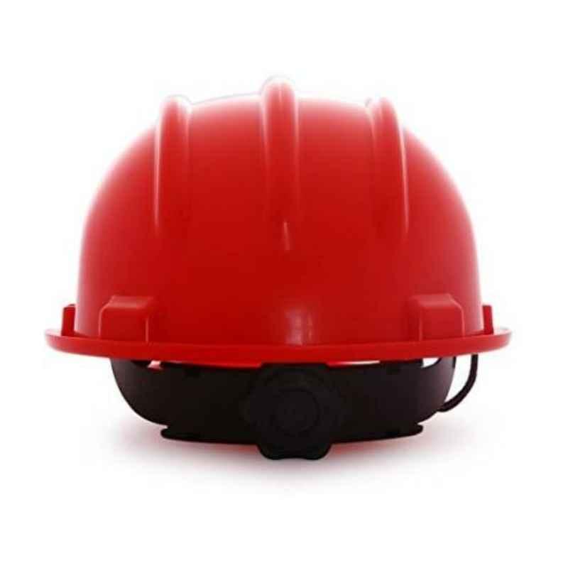 Karam Red Plastic Cradle Ratchet Type Safety Helmet, PN-521 (Pack of 2) -  Voltampz Enterprise