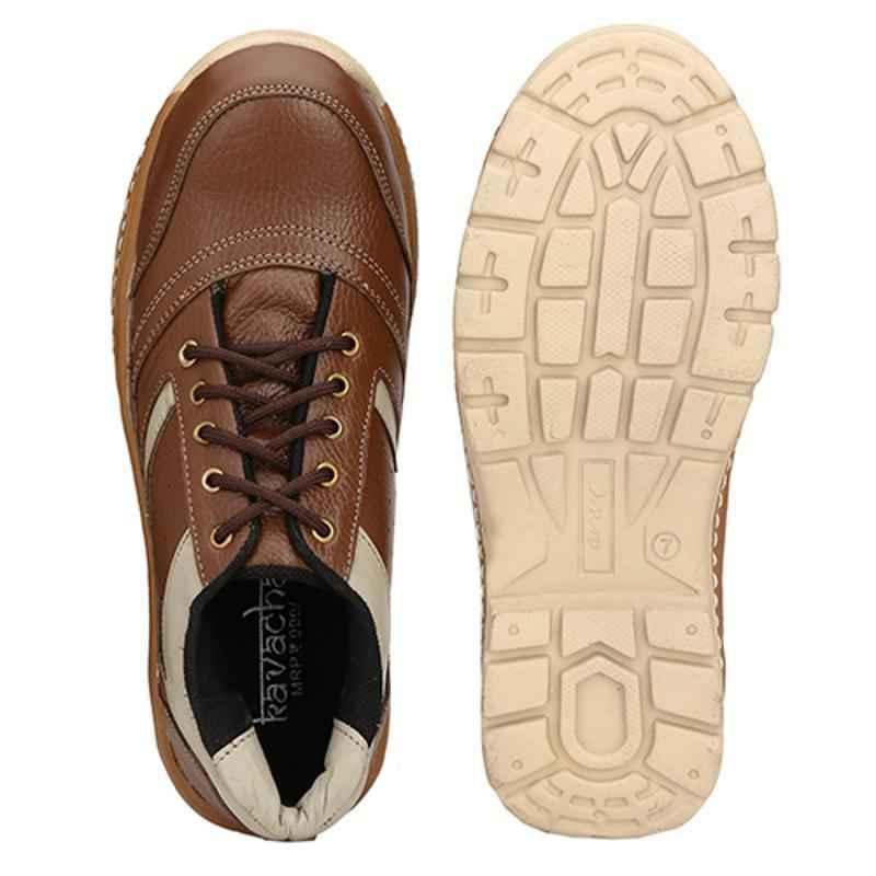 Kavacha S46 Steel Toe Brown Work Safety Shoes, Size: 9 -  Voltampz Enterprise