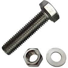 Thread Bolt Fast M10x55 HDG 8.8 Grade,1Bolt, 1Nut, 2Pack Washer,1Spring Washer,PC-4000005