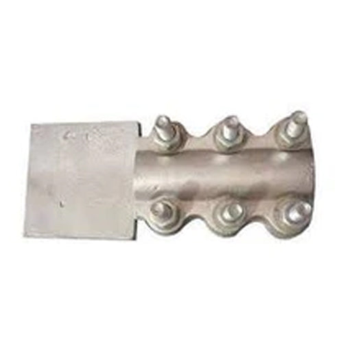 Pad Clamp-Isolator-Bolted Type-Size 100x100x15mm-Suitable for Drake Conductor, with Oblong Holes-Ready Stock-PC-4000090