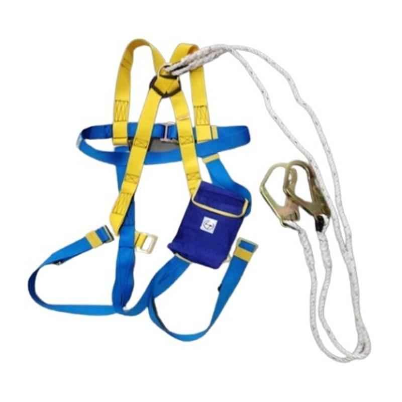 WordStar Yellow & Blue Polyamide Lanyard Full Body Safety Harness with Tool kit -  Voltampz Enterprise